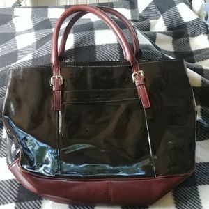 Kate Spade leather and patent leather laptop bag